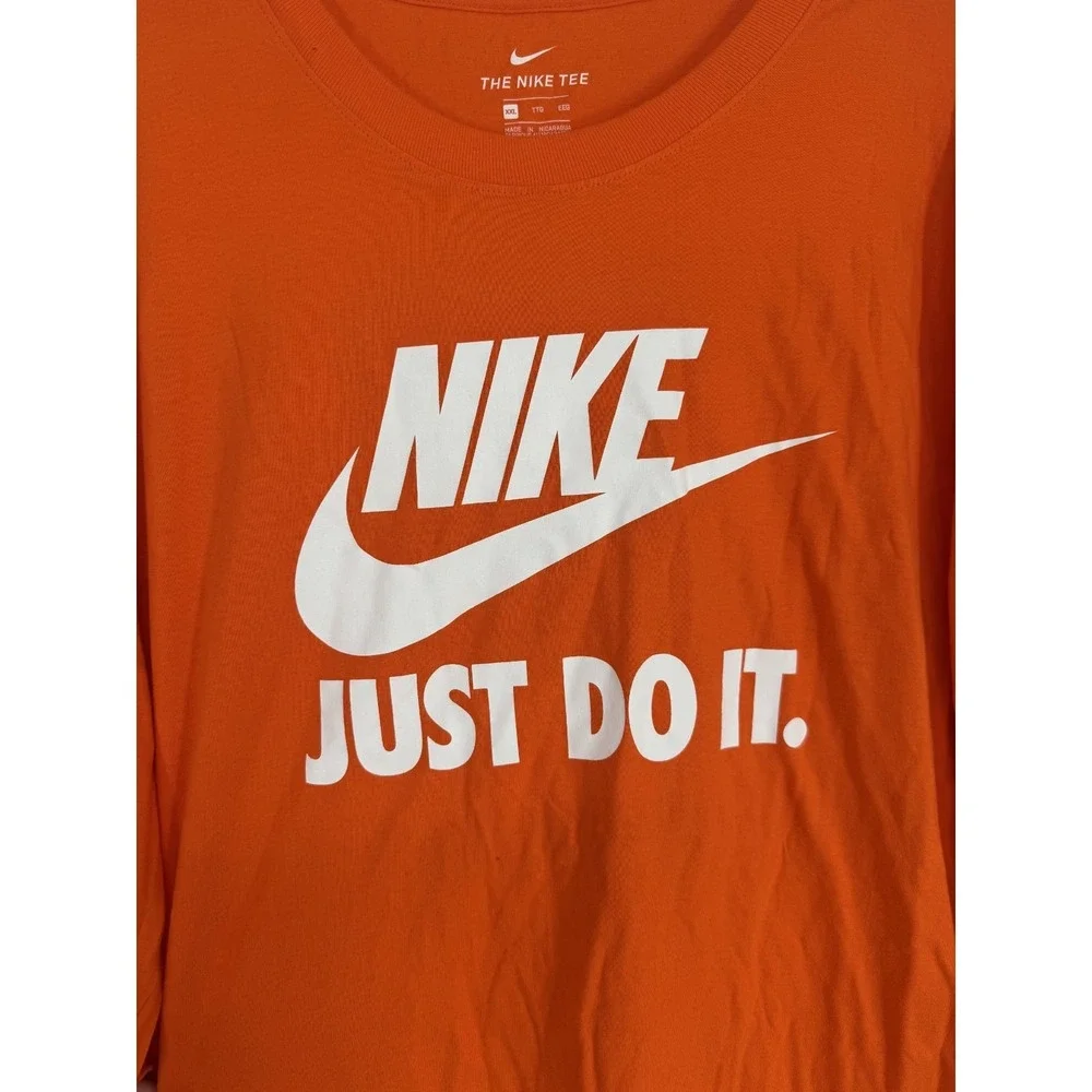 Nike‎ Just Do It Graphic Long Sleeve Tee T Shirt Swoosh Mens XXL 2XL DR0531-820